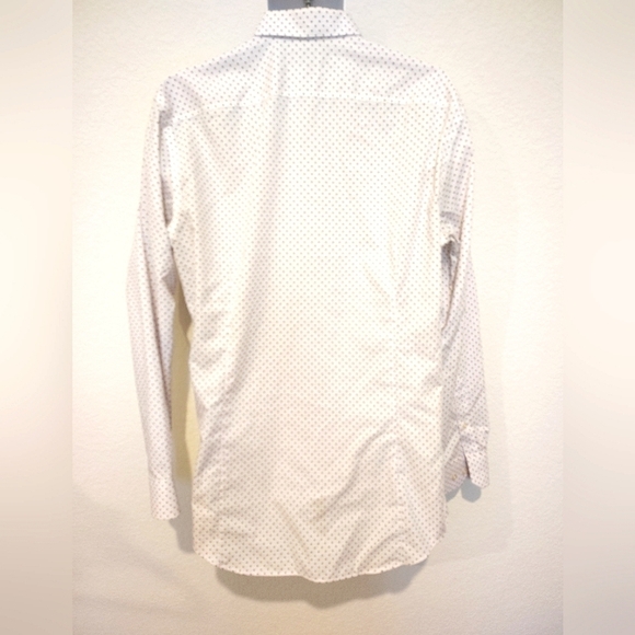 Banana Republic Men's White Polka Dot Button Down Shirt - Picture 2 of 4